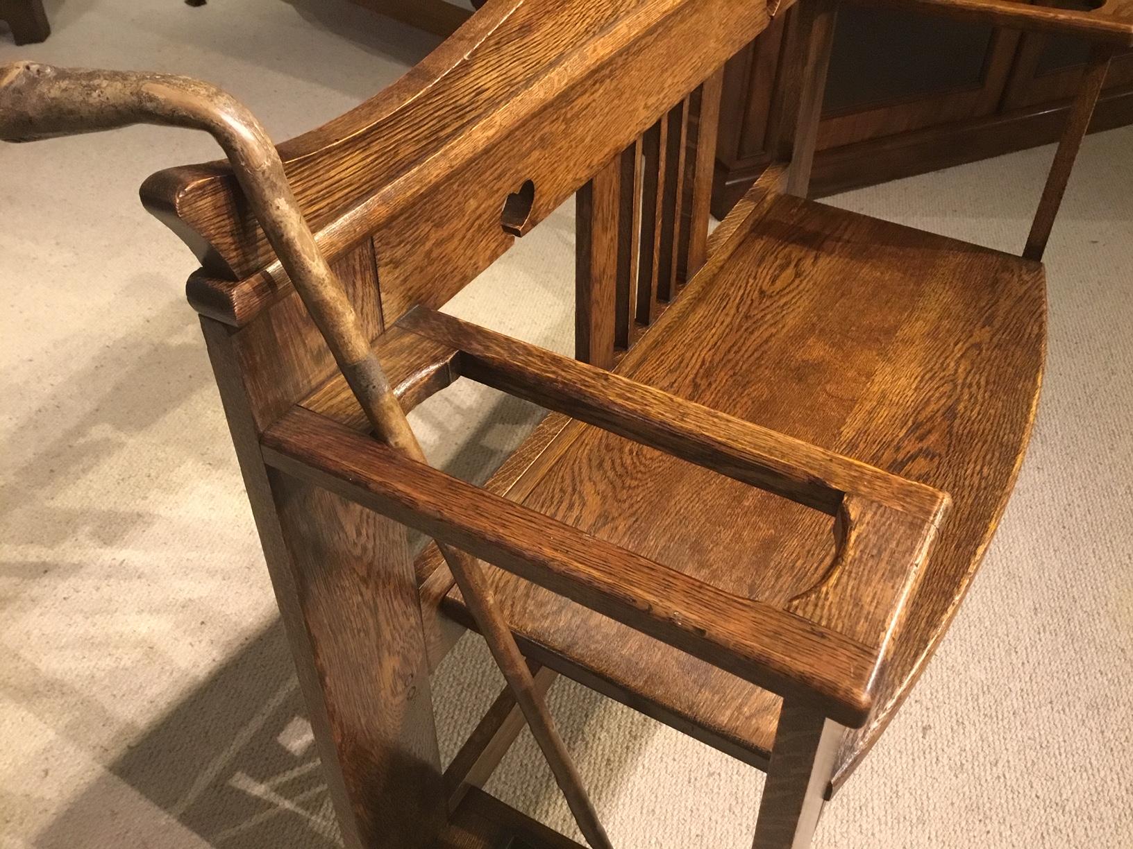 Early 20th Century Oak Arts & Crafts Period Hall Bench/Umbrella Stick Stand