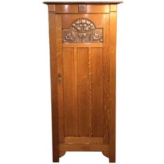 Antique Oak Arts & Crafts Period Shapland & Petter Hall Robe