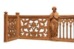 Oak Balustrade Neogothic Style, 19th Century