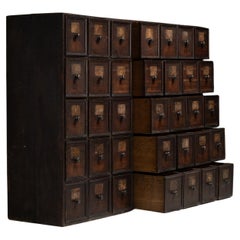 Oak Bank of Drawers. England circa 1870