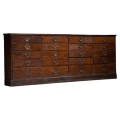 Oak Bank of Drawers, England circa 1910