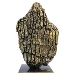 Bark-Tischskulptur aus Eichenholz von Lionel Hamon