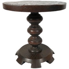 Oak Baroque Style Drinks Table