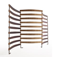 Oak Barrel Folding Screen