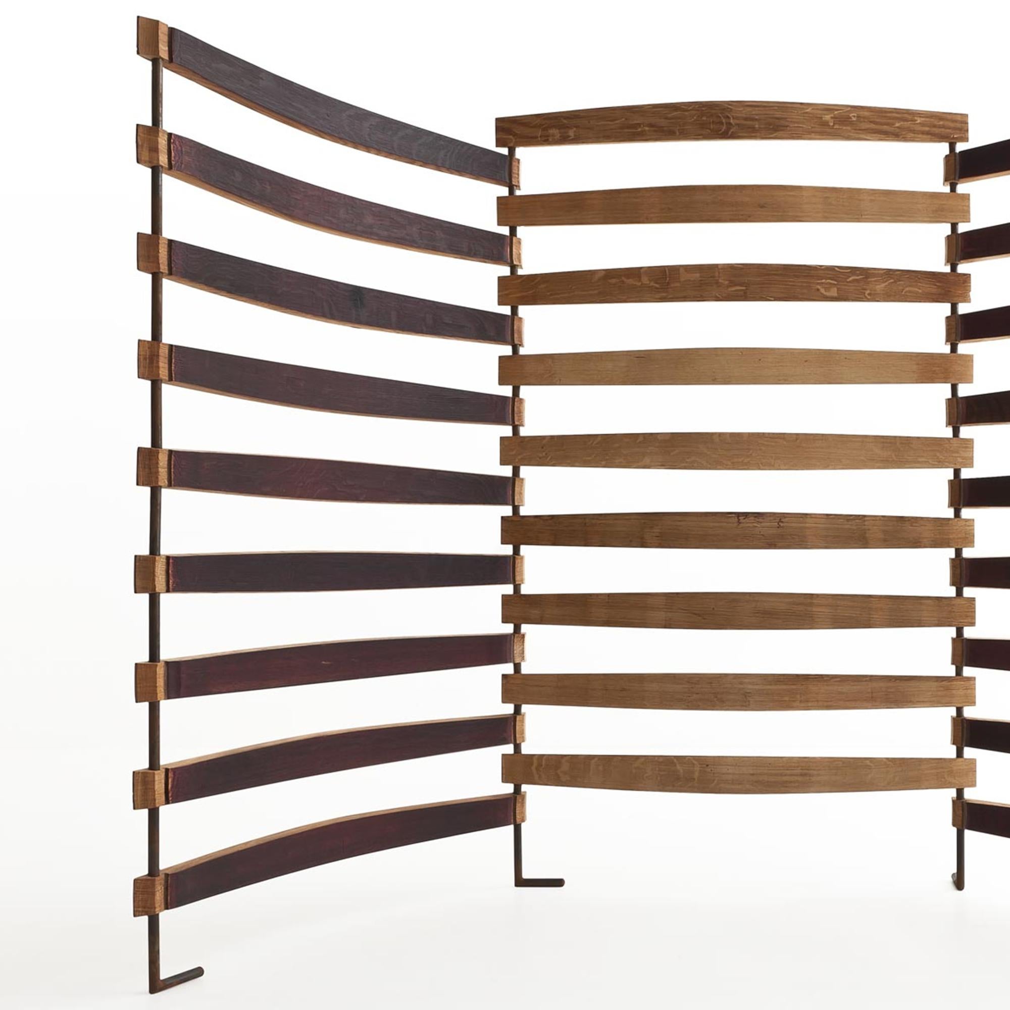 Italiano Oak Barrel Folding Screen in vendita