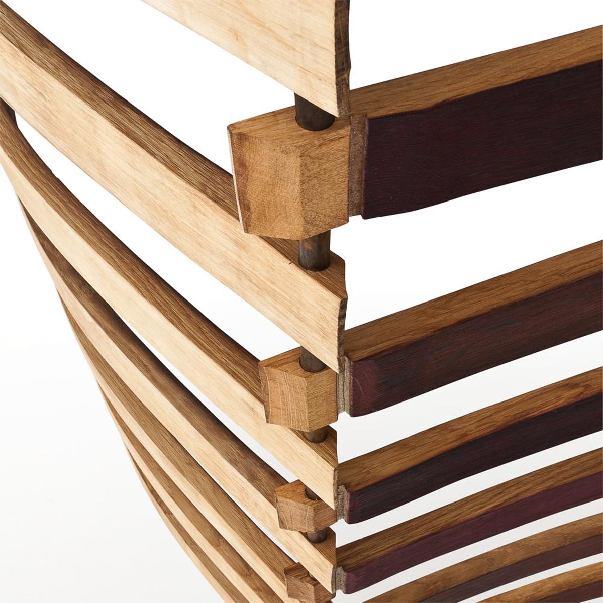 Acciaio Oak Barrel Folding Screen in vendita