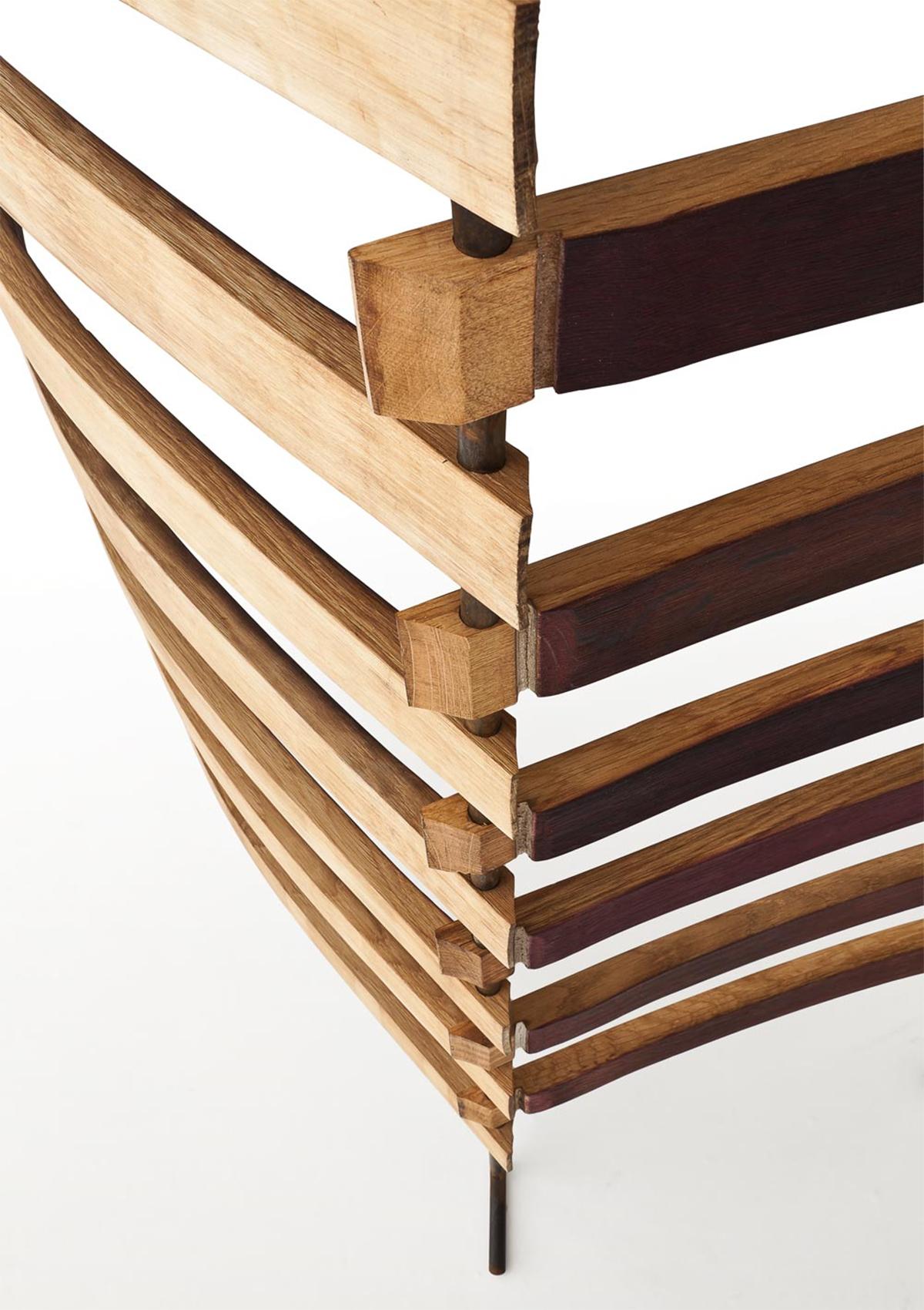 Oak Barrel Folding Screen in vendita 1