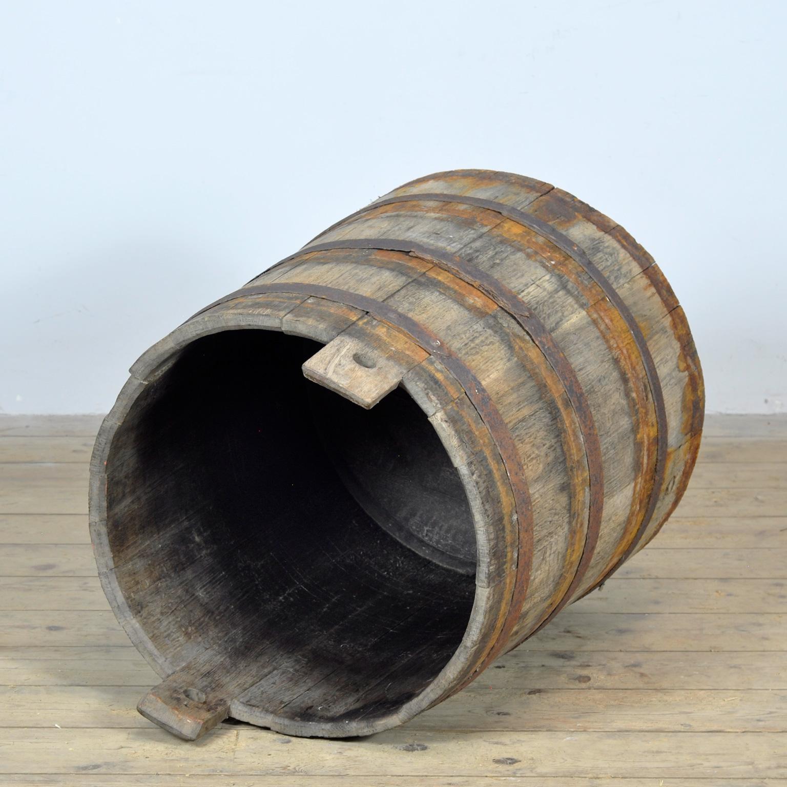 Early 20th Century Oak barrel/planter, circa 1920 For Sale
