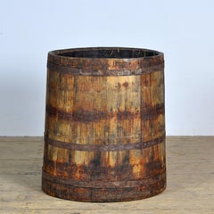 Oak Barrel/Planter, Circa 1920's