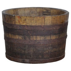 Oak Barrelled Planter, circa 1900