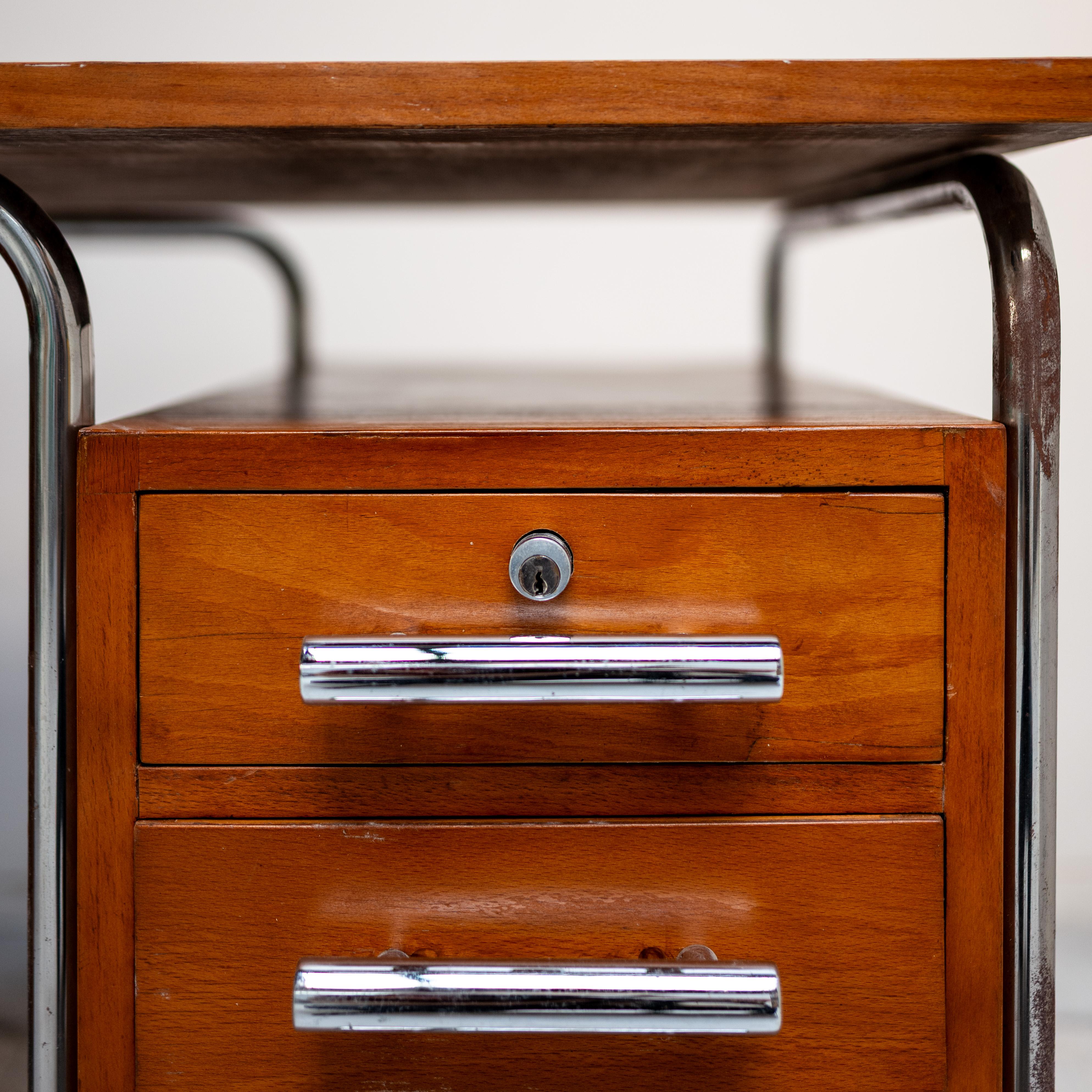 Oak Bauhaus Writing Desk by Marcel Breuer, 1930s For Sale 6