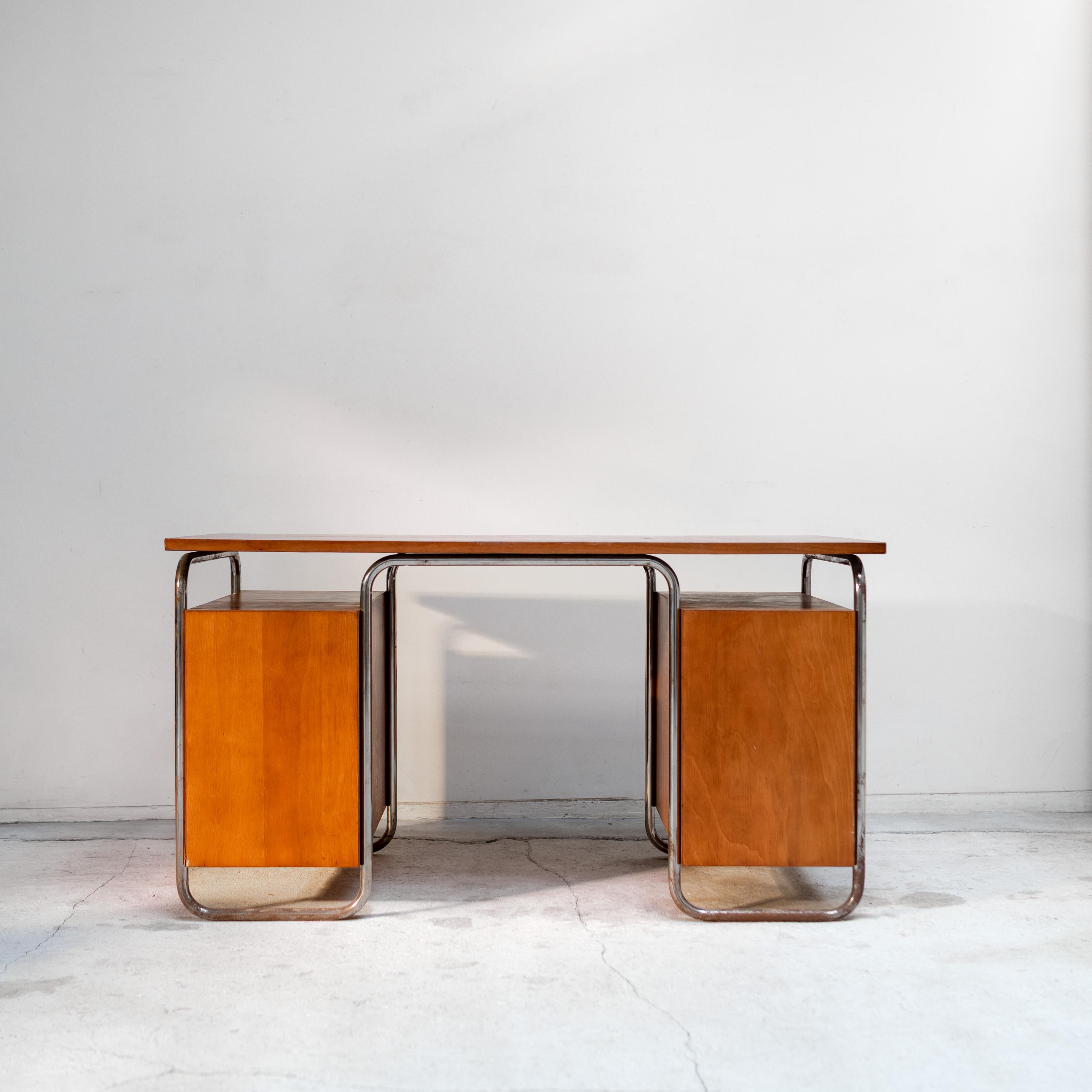 Oak Bauhaus Writing Desk by Marcel Breuer, 1930s For Sale 2
