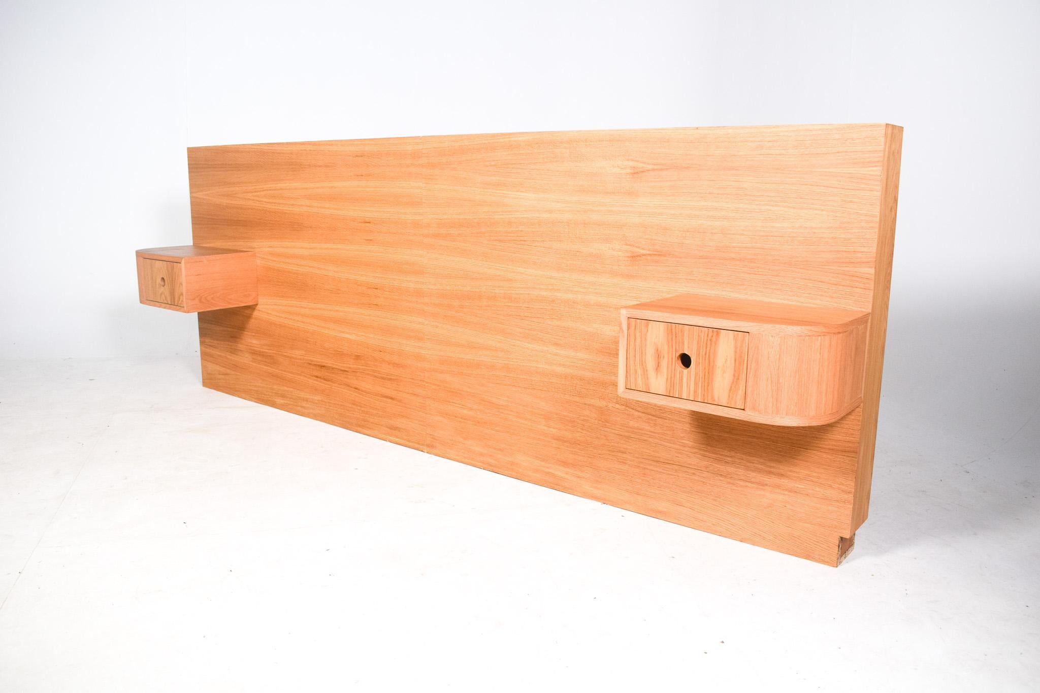 This elegant oak bed headboard with integrated nightstands is a refined and functional addition to any bedroom. Crafted by Dustwood in Portugal, it showcases the brand’s dedication to high-quality craftsmanship and minimalist design.

The headboard
