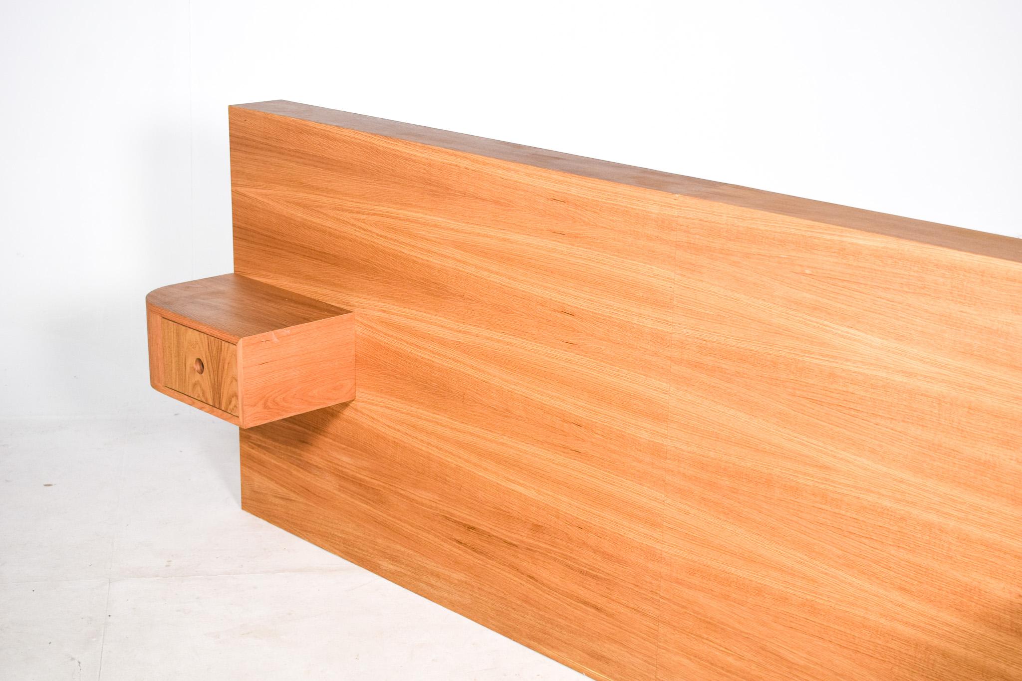 Mid-Century Modern Oak Bed Headboard For Sale