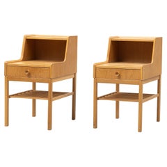 Vintage Oak Bedside Table a Pair Anonymous, Sweden, 1960