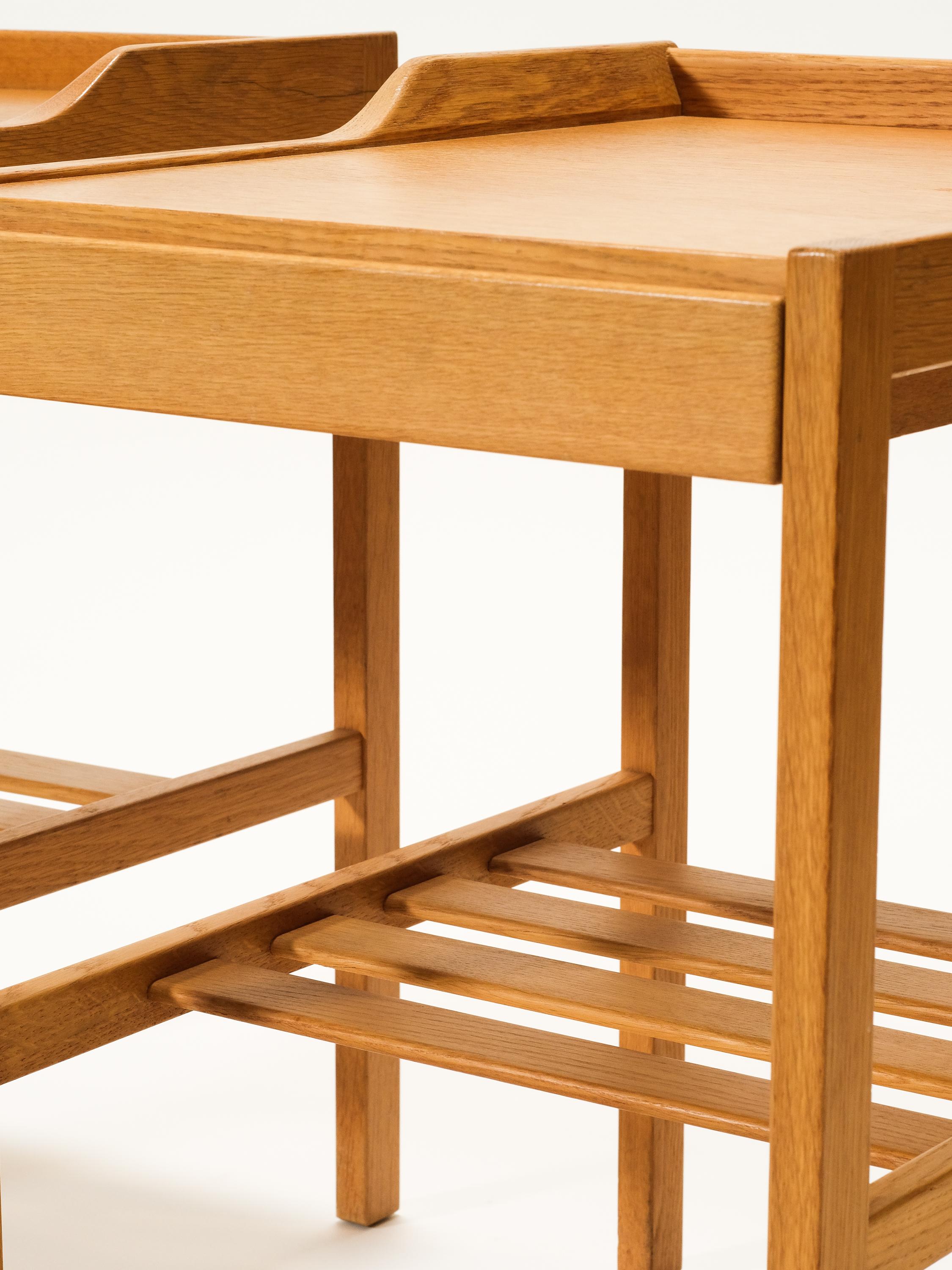 Oak Bedside Tables by Bertil Fridhagen for Bodafors, 1960s, Set of 2 In Good Condition In Helsinki, FI