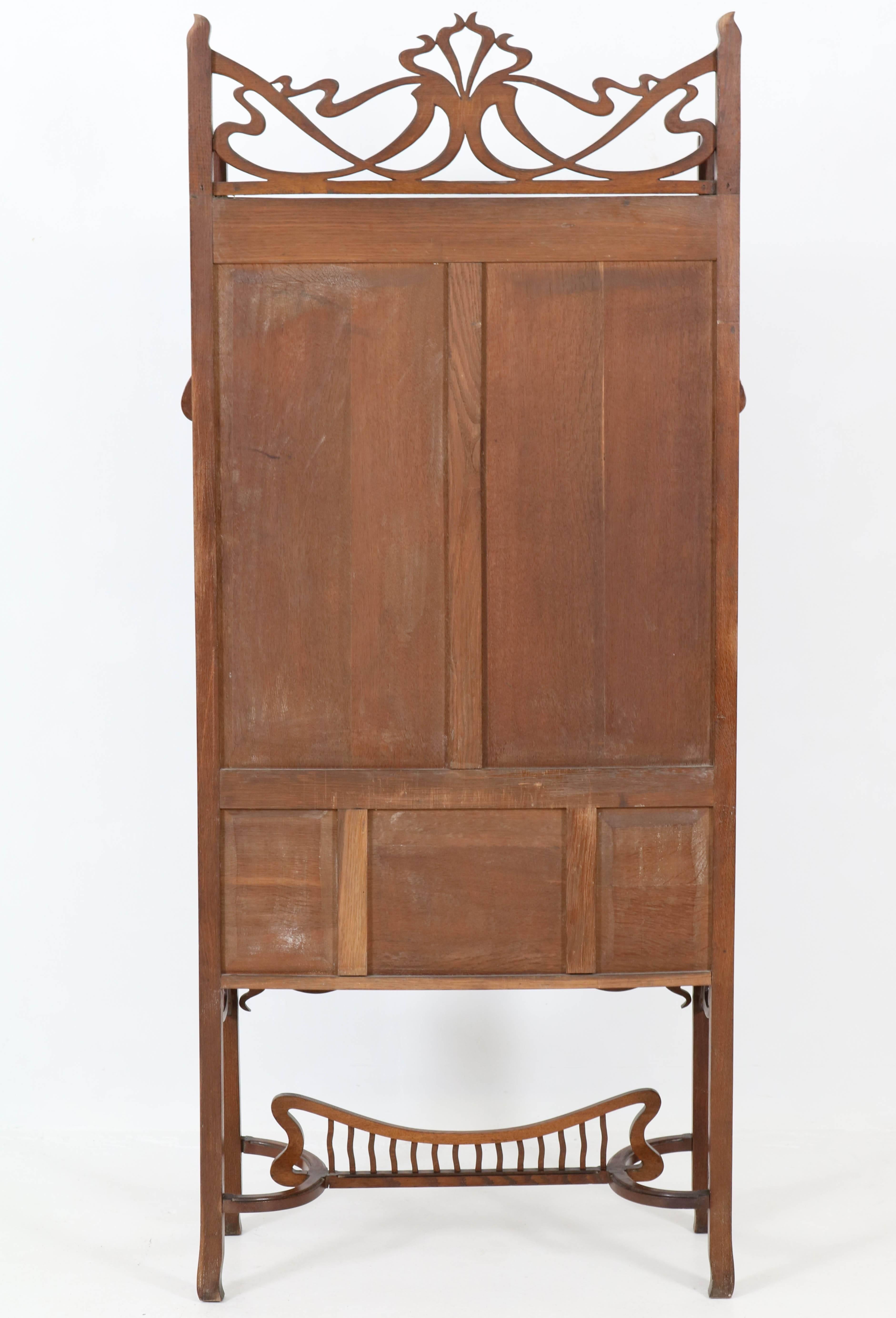 Oak Belgium Art Nouveau Horta Style Cabinet or Buffet, 1900s 4