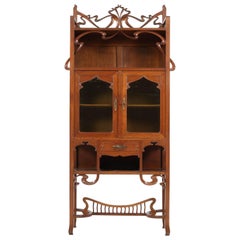 Oak Belgium Art Nouveau Horta Style Cabinet or Buffet, 1900s