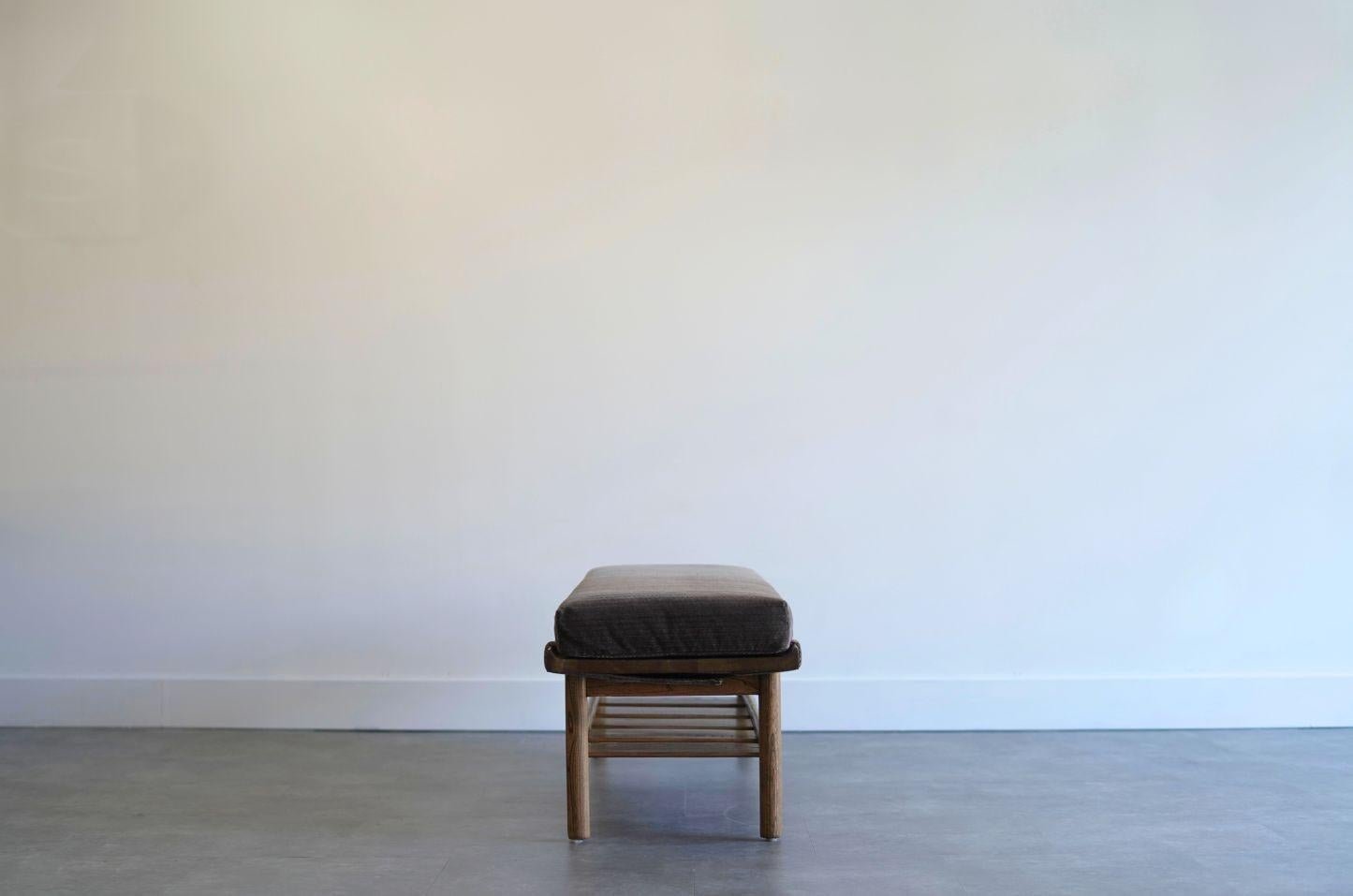 Mid-Century Modern Oak Bench by Lawrence Peabody for Nemschoff, C. 1950s