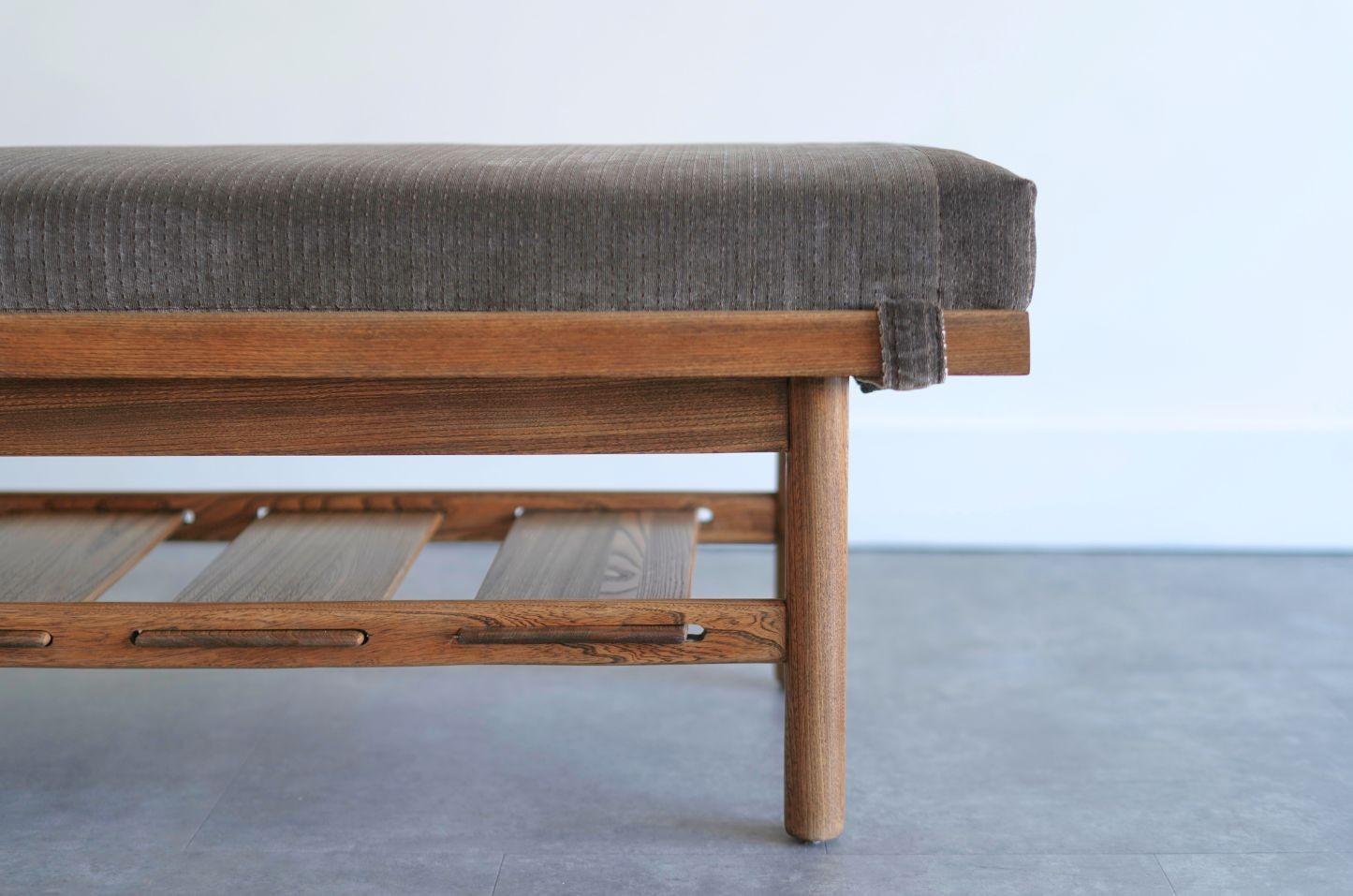 American Oak Bench by Lawrence Peabody for Nemschoff, C. 1950s