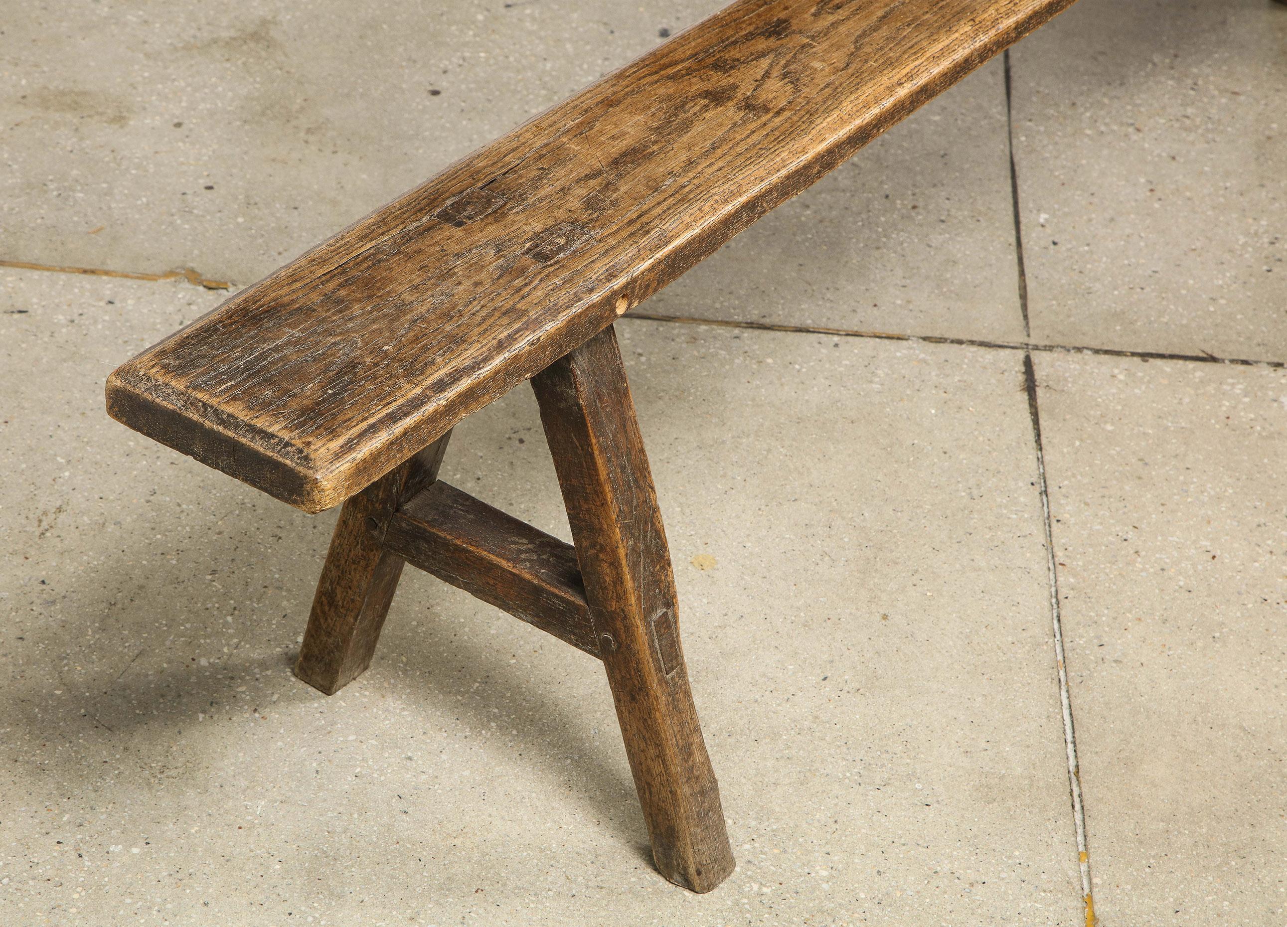 Quirky Welsh 18th Century Oak Bench For Sale 1