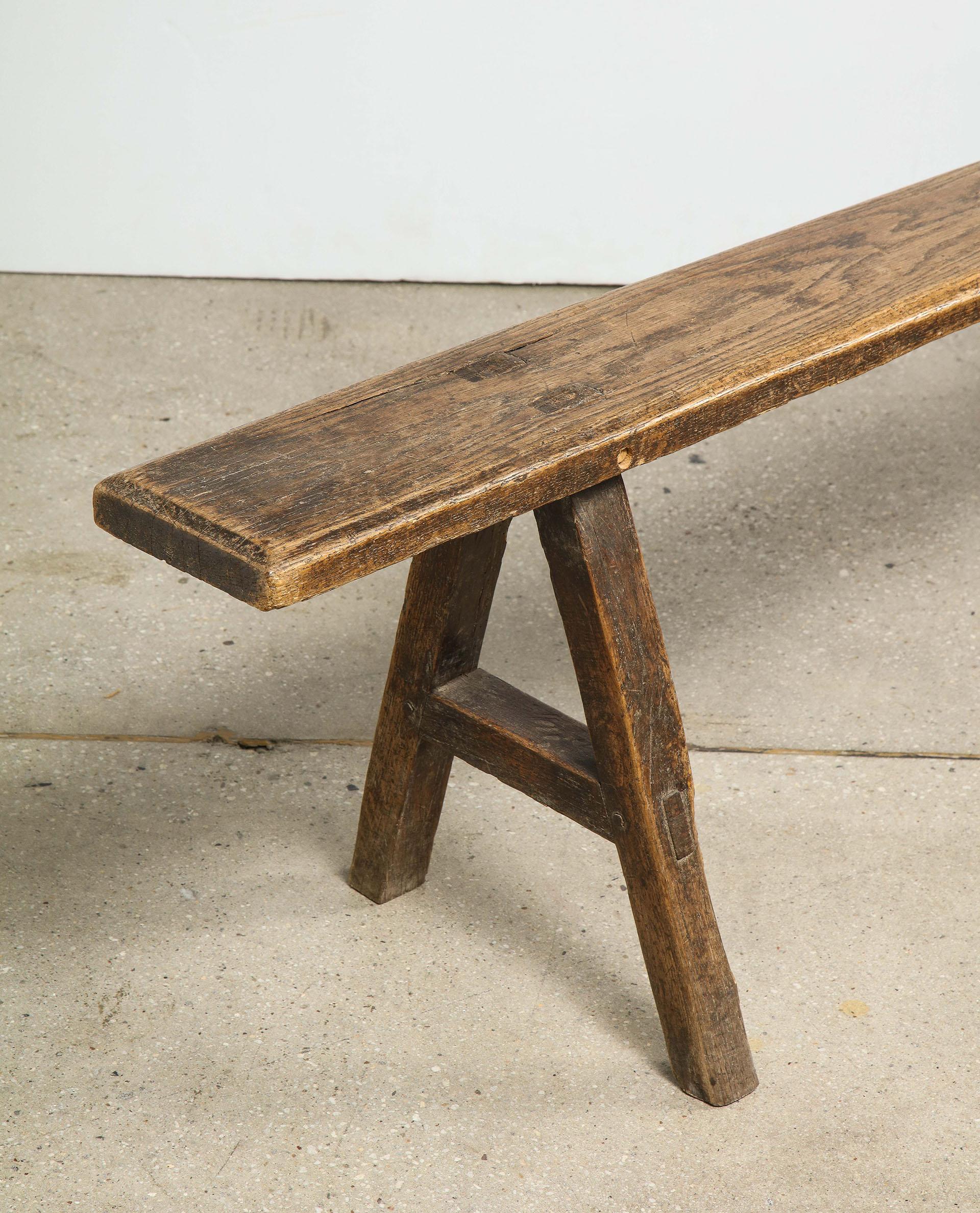 Quirky Welsh 18th Century Oak Bench For Sale 2