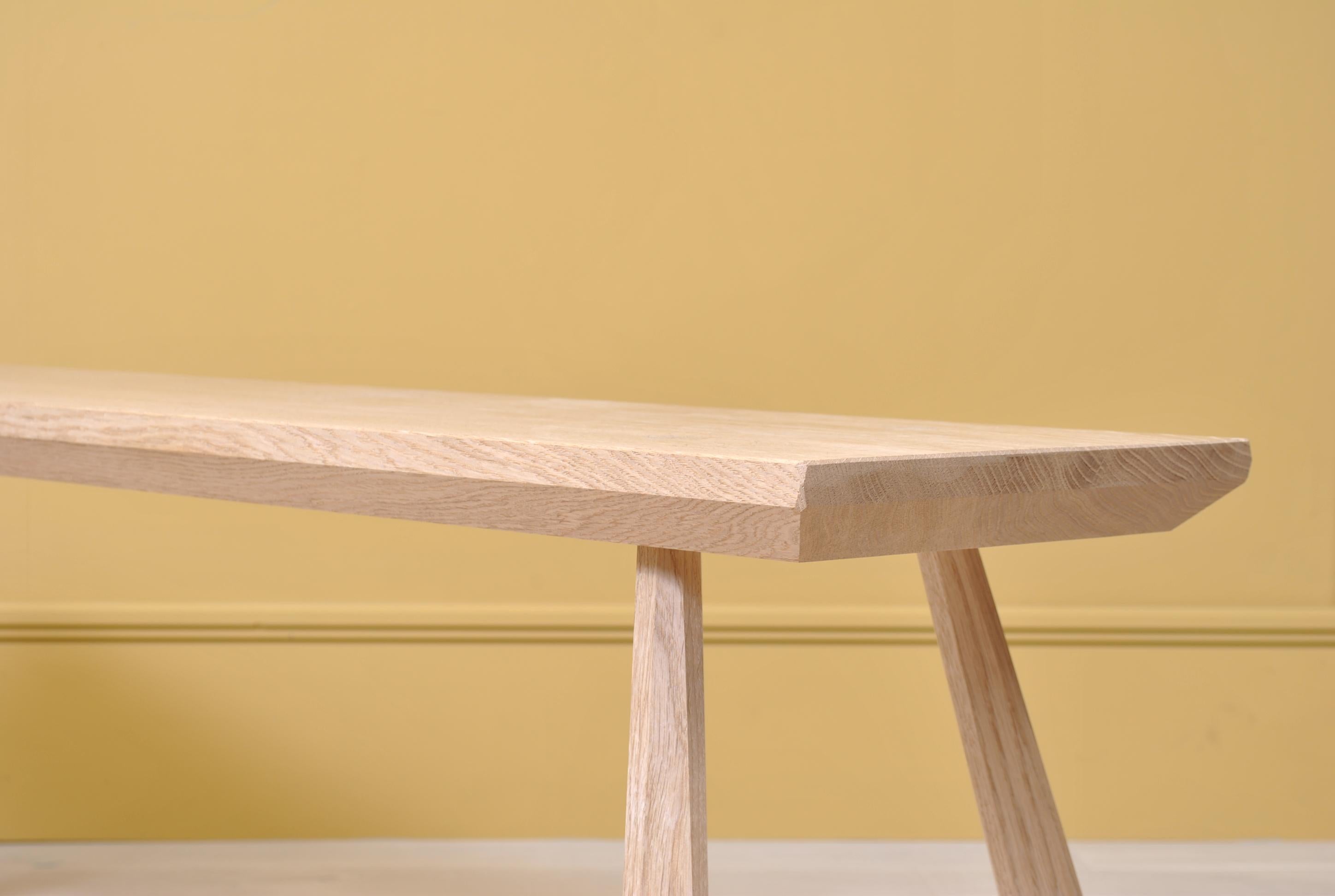 English Oak Bench, Handcrafted 5