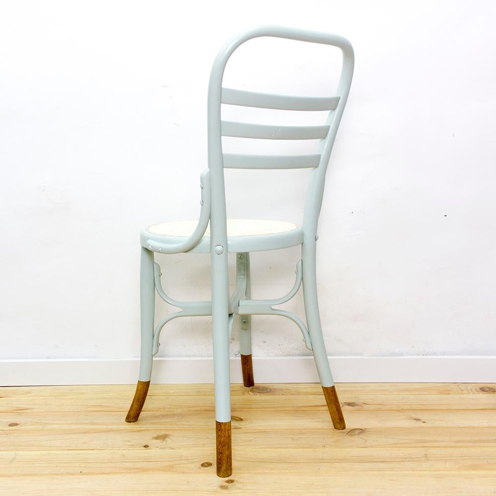 Paint Oak Bentwood Spanish Art Nouveau Chair For Sale