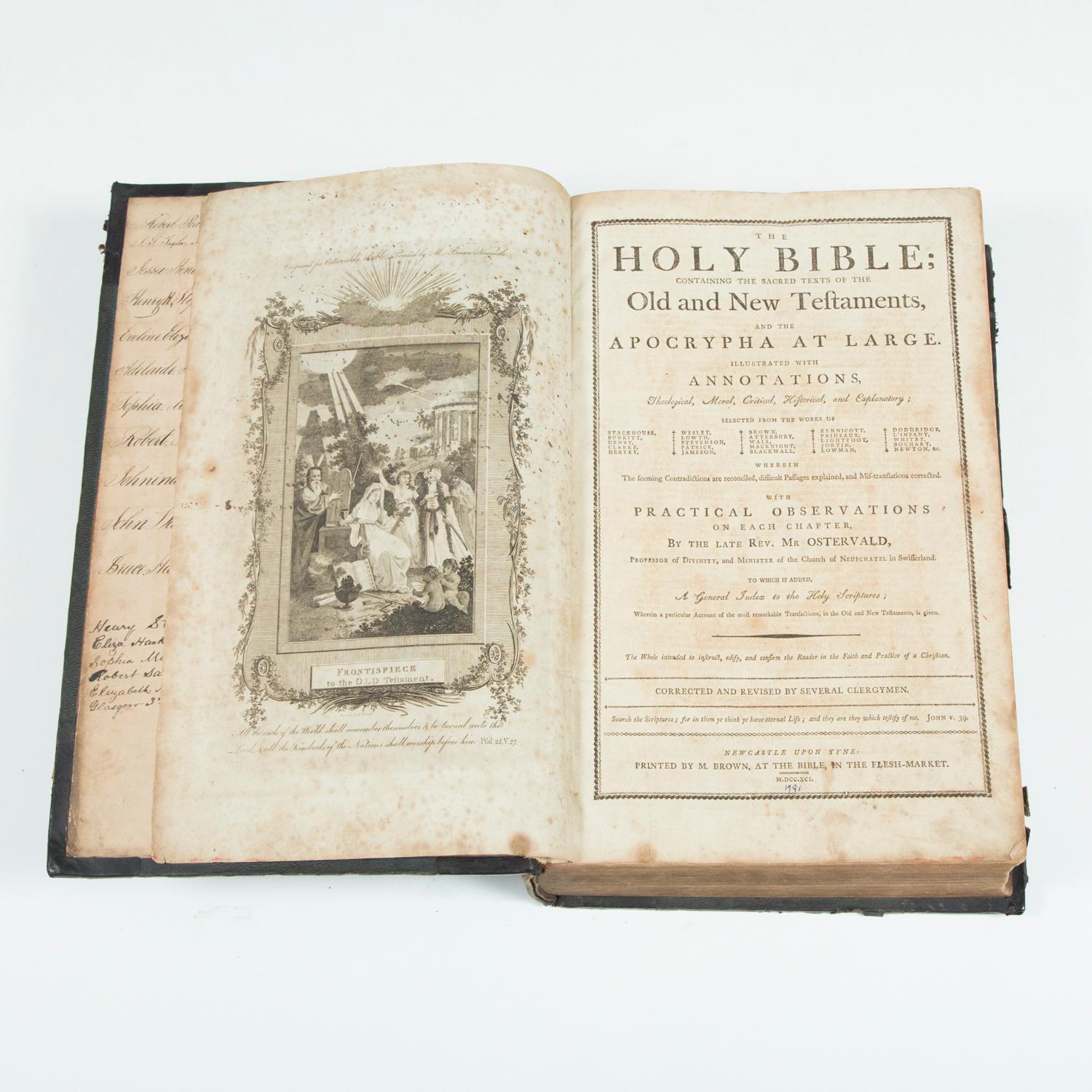 Oak Bible Box, Containing a Family Bible 2