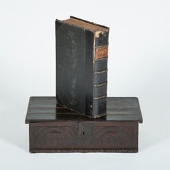 Oak Bible Box, Containing a Family Bible