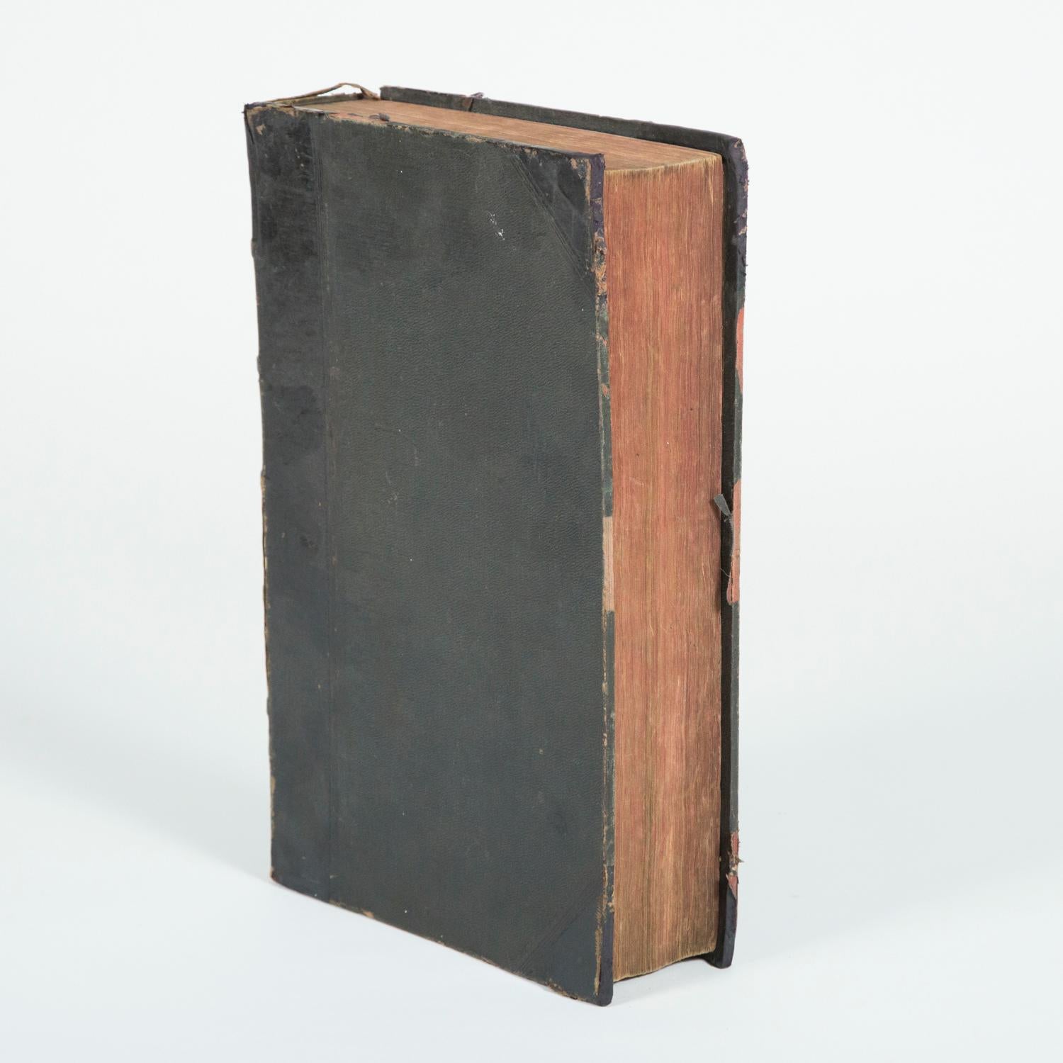 19th Century Oak Bible Box, Containing a Family Bible