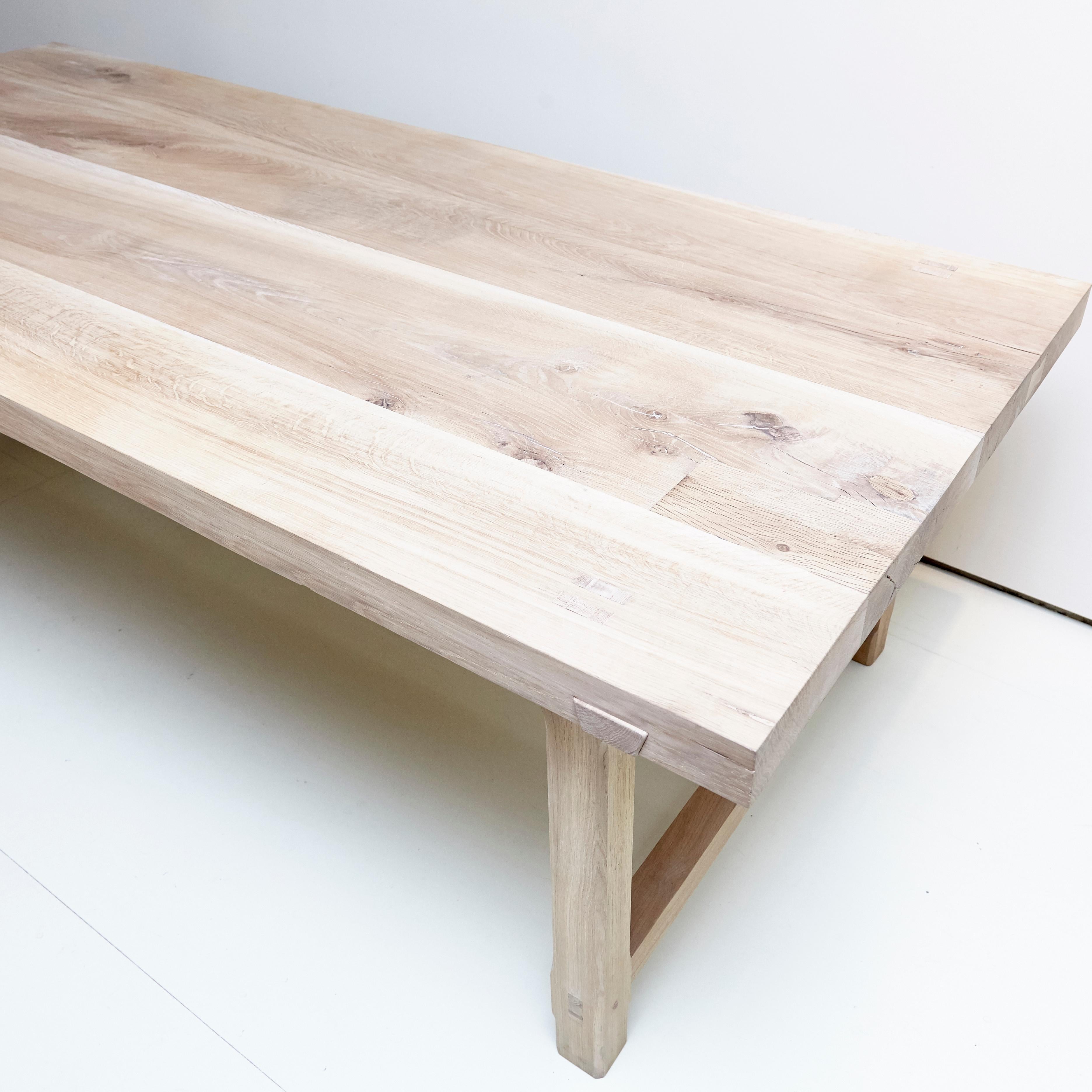 Contemporary Mid Century Modern Oak Big Table
