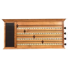 Oak Billiard Scoreboard