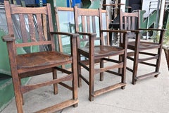 Oak Billiards Chairs 3 Available