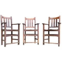 Oak Billiards Chairs 3 Available