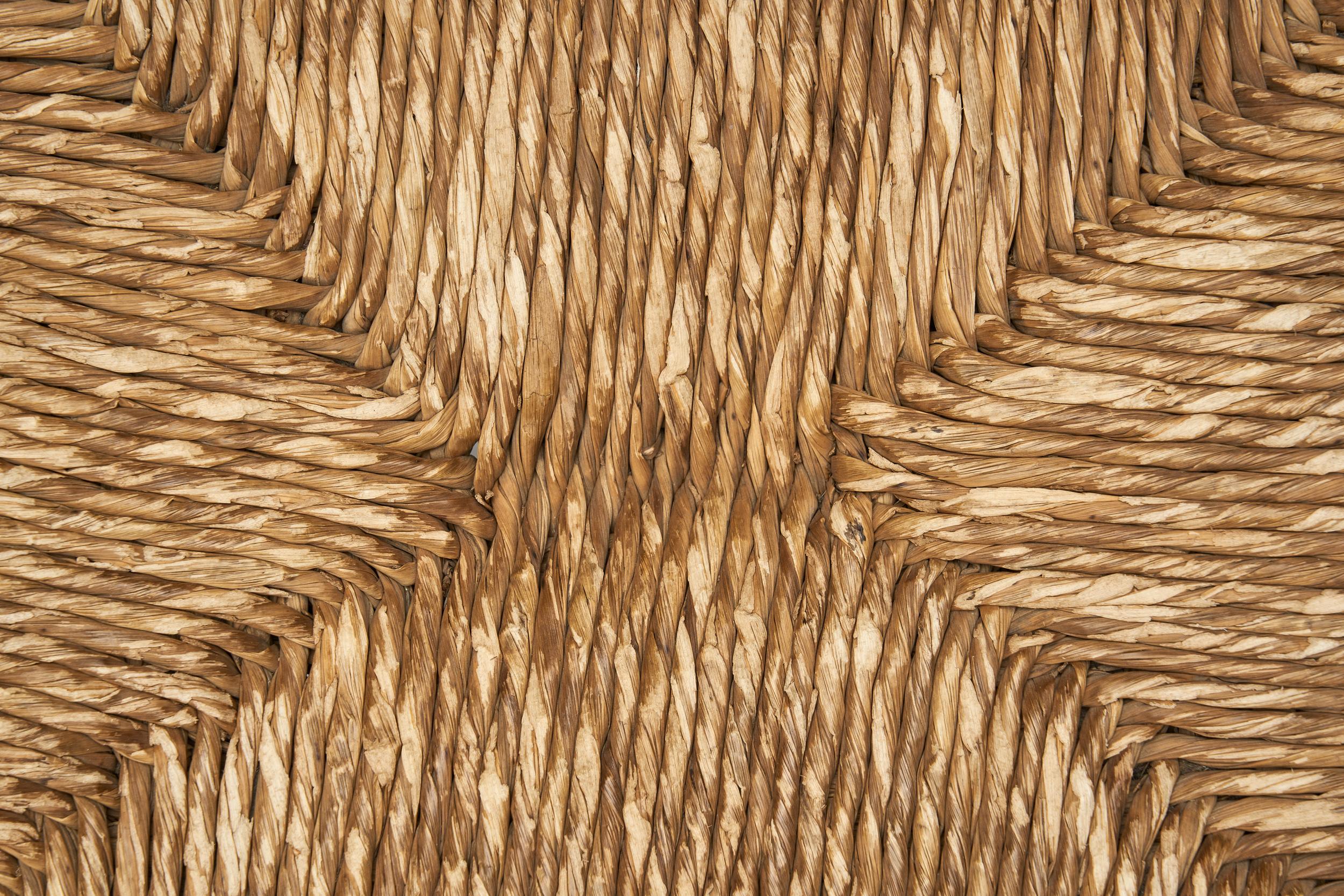 Poltrona in Oak con seduta in vimini, Paesi Bassi, anni '30 in vendita 5