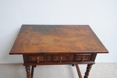Oak Bobbin Turned Leg Side Table