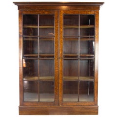 Oak Bookcase, Arts 
Crafts Bookcase, Carved Oak Bookcase, Scotland 1915, B1190