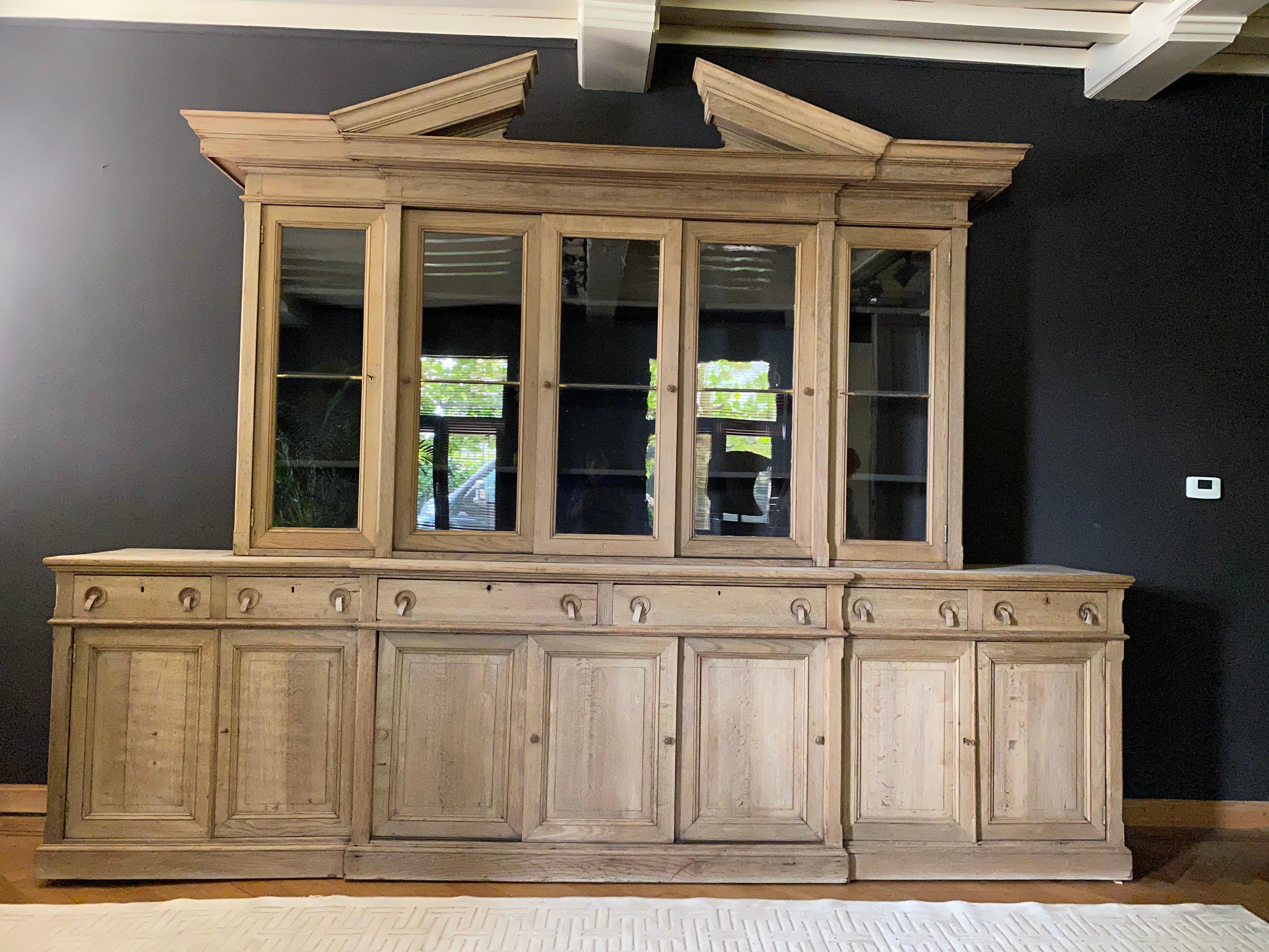 bleached oak cabinets