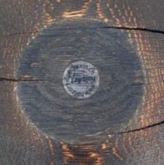 Bol en Oak brûlé et brossé à la feuille d'or par Patrick Rapp