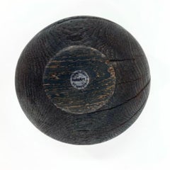 Bol en Oak brûlé et brossé à la feuille d'or par Patrick Rapp