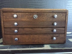 Oak Box and Tableware Set from Ercuis, 1920s