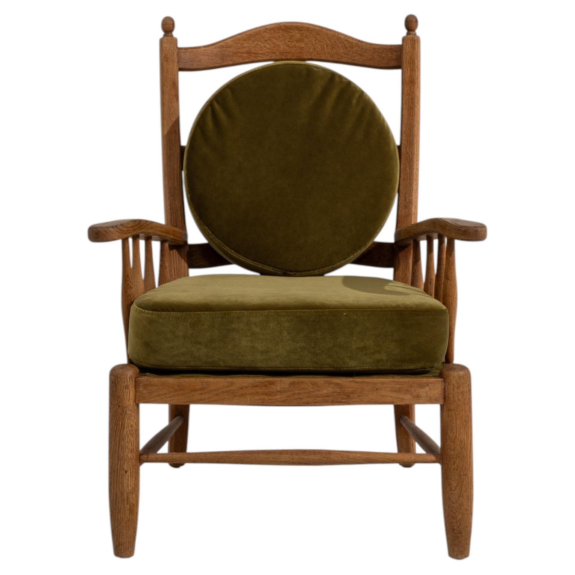 Oak Brutalist Armchair