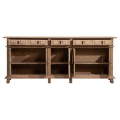 Buffet brutaliste en chêne