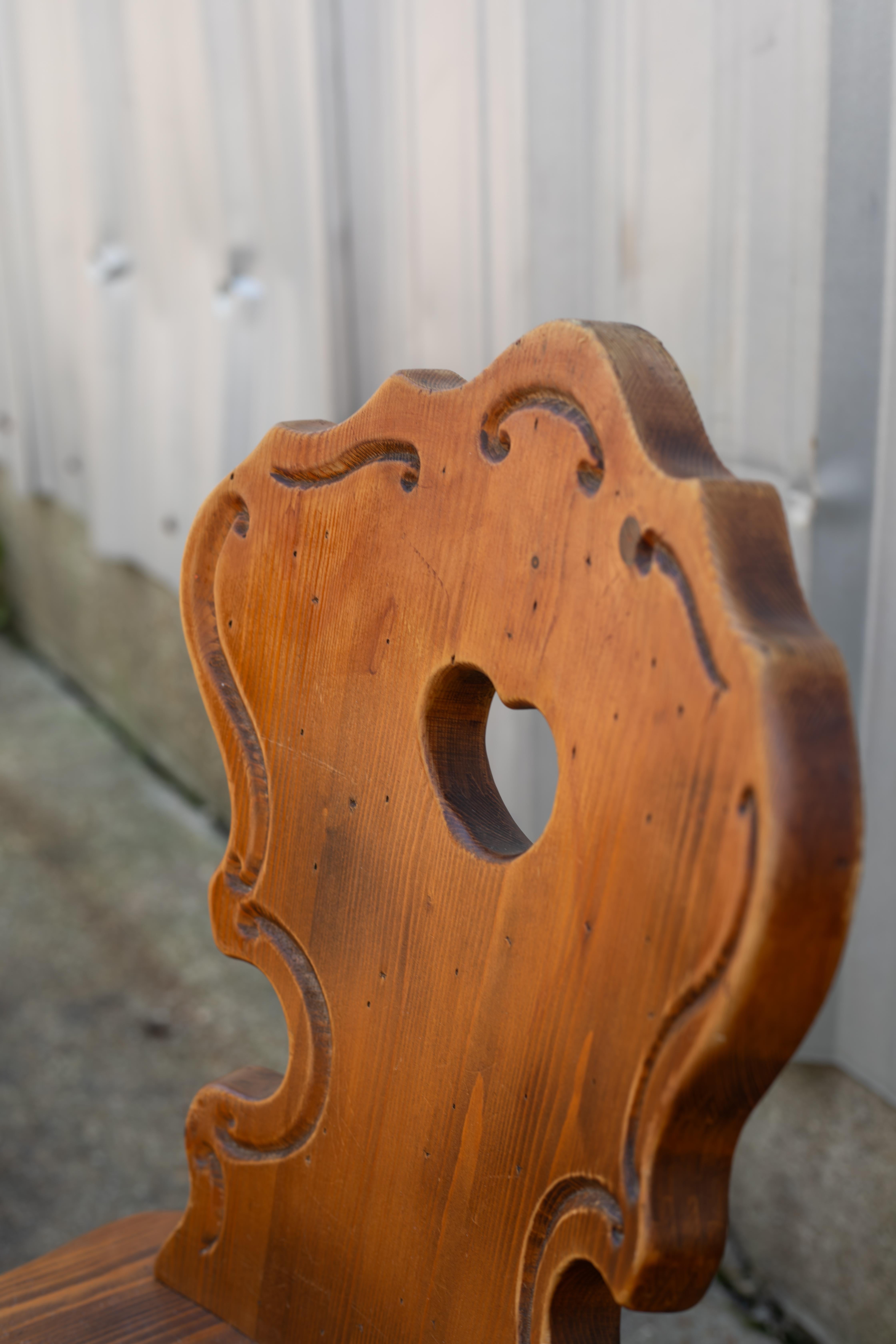 Oak Brutalist Chairs In Good Condition For Sale In North Charleston, SC
