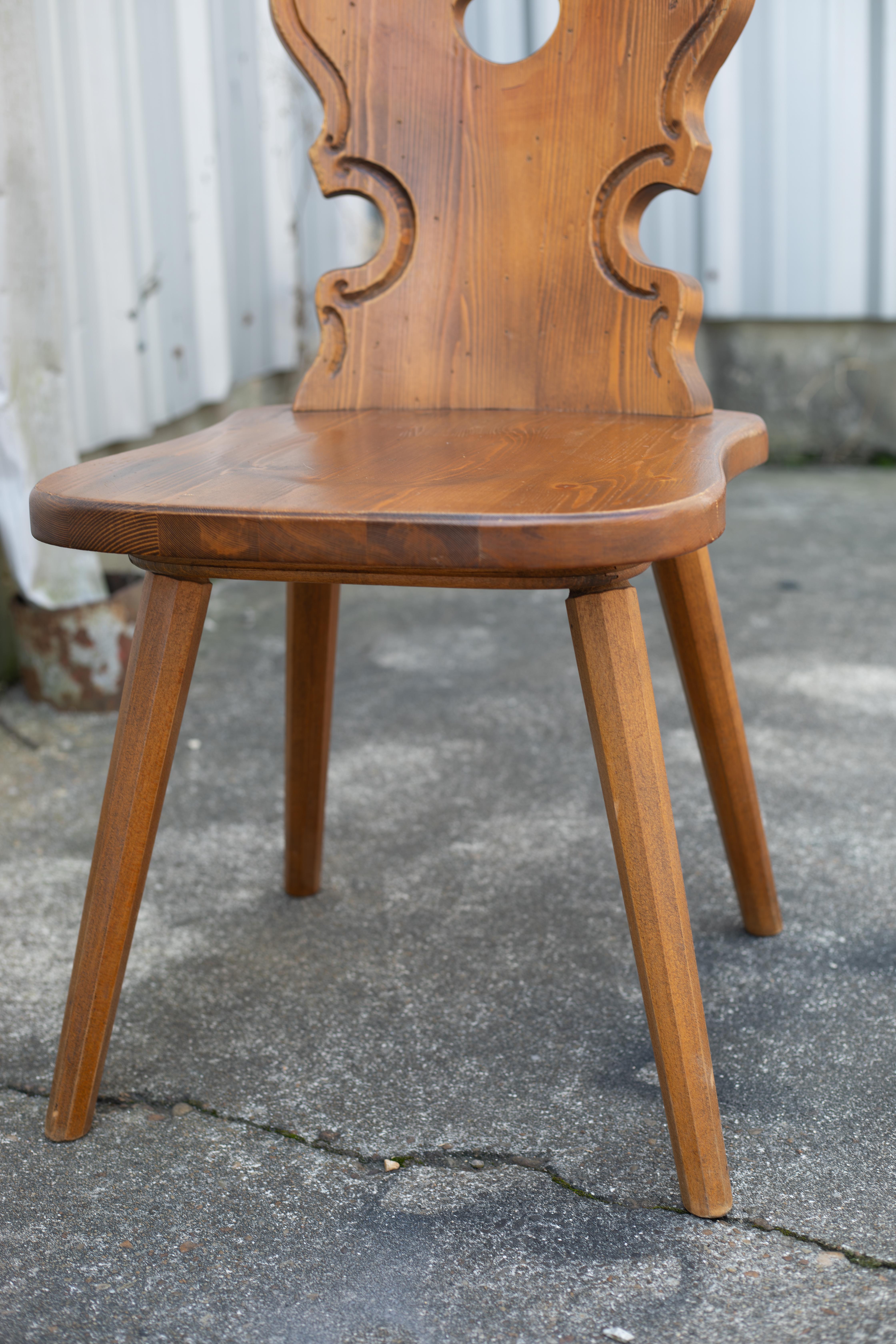 Mid-20th Century Oak Brutalist Chairs For Sale