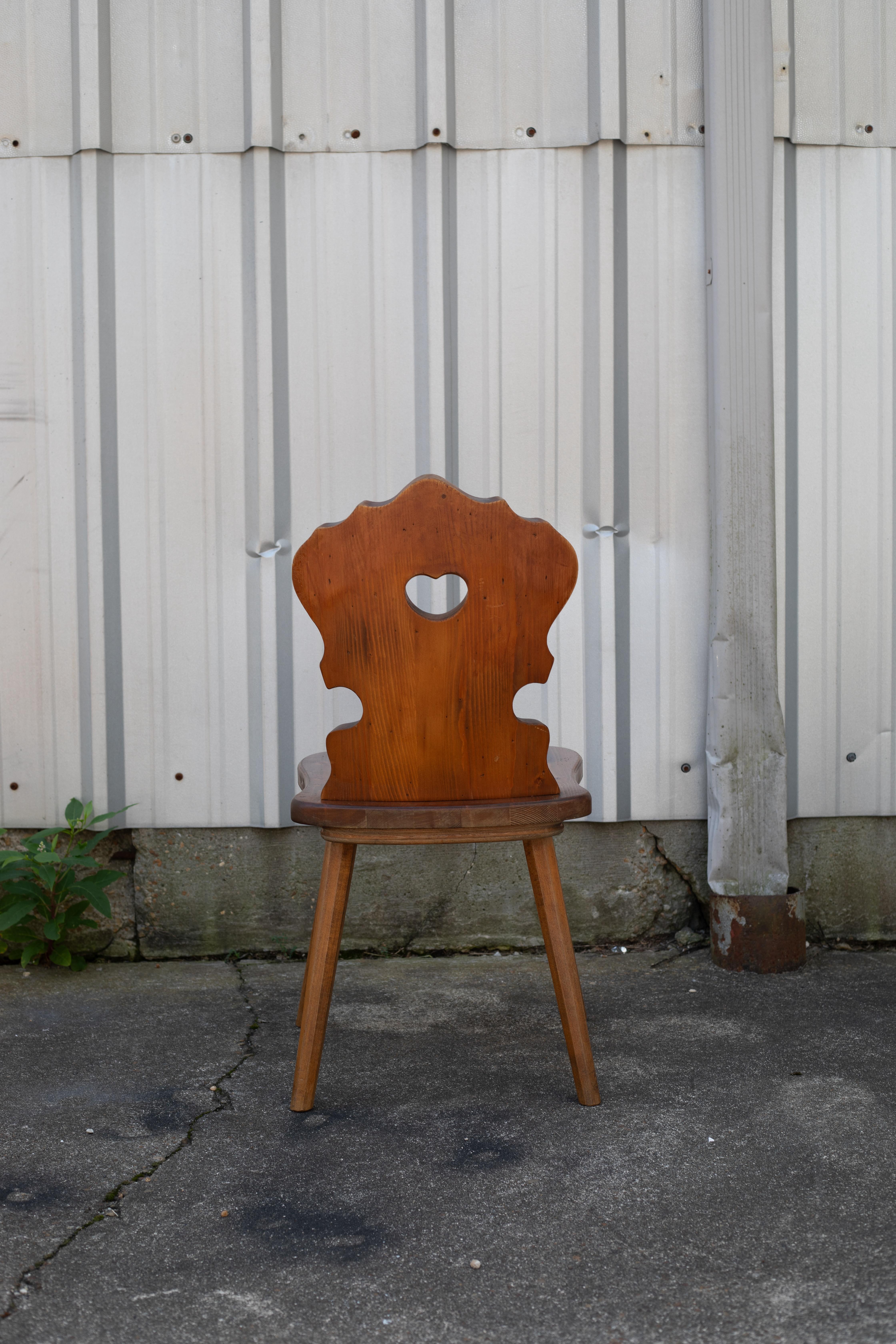 Oak Brutalist Chairs For Sale 1