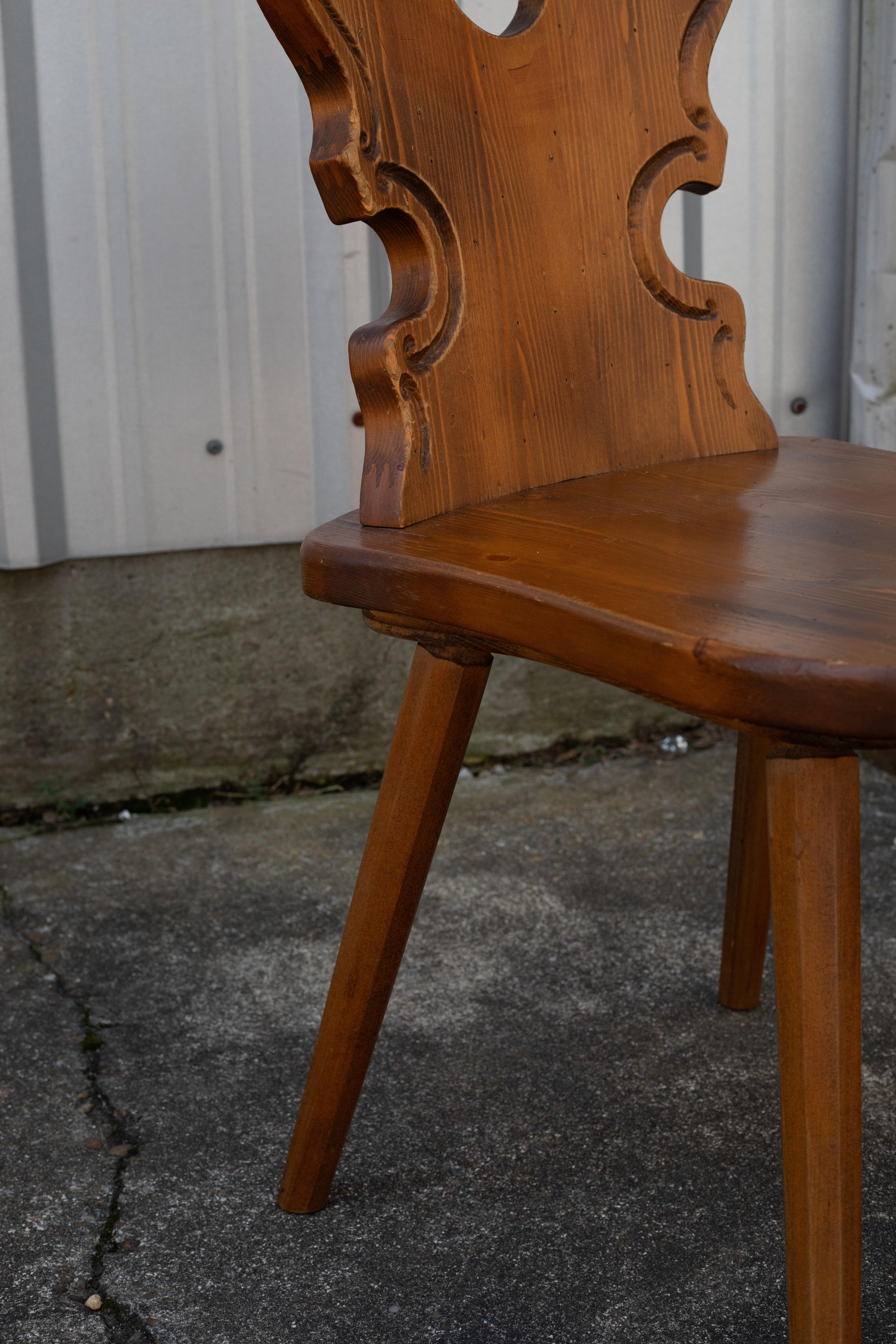 Oak Brutalist Chairs For Sale 2