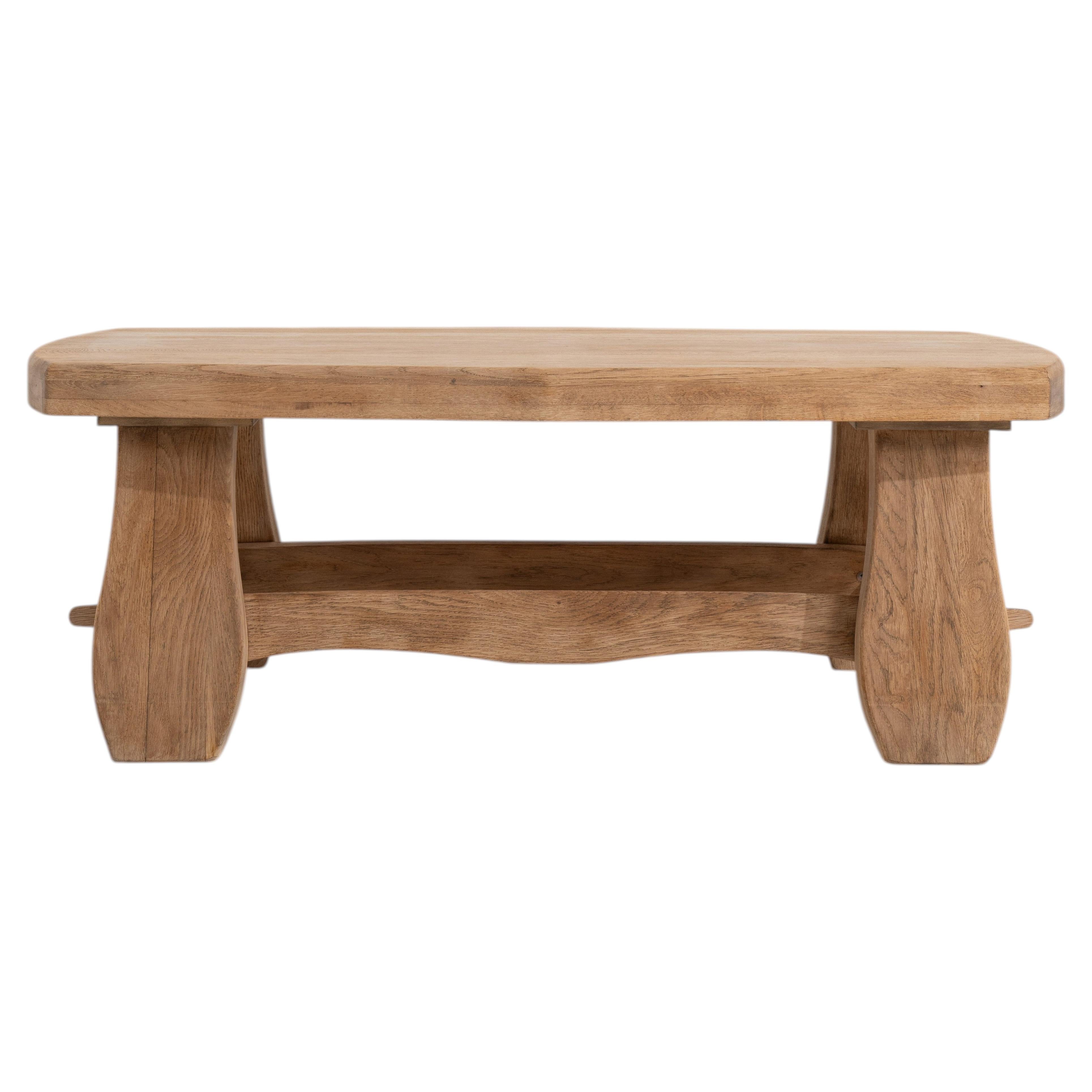 Oak Brutalist Coffee Table