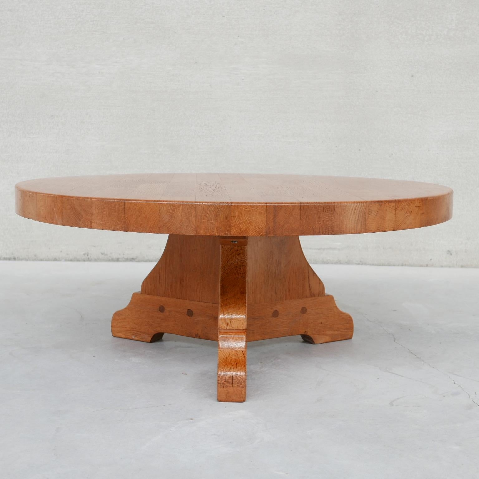 Oak Brutalist Dutch Mid-Century Coffee Table 2